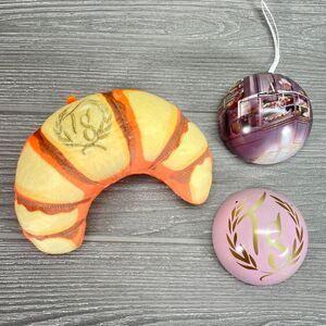 Miraculous Ladybug Pastry Croissant Plush and T&S Bakery Tin Ornament MiraBall